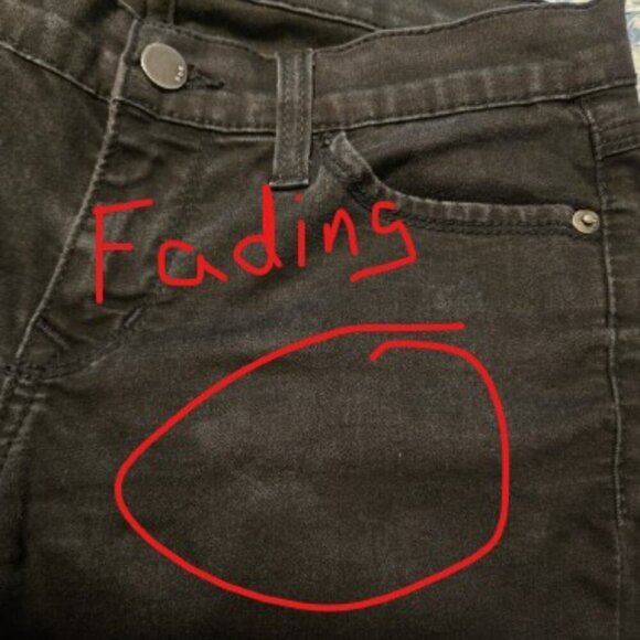 Eunina Juniors' Size 3 w26 Black Denim Skinny Leg Jeans Lo Rise Made in USA - Picture 16 of 16